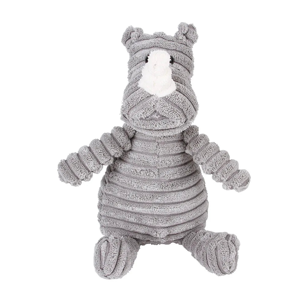 Jouet peluche rhinocéros pour chien