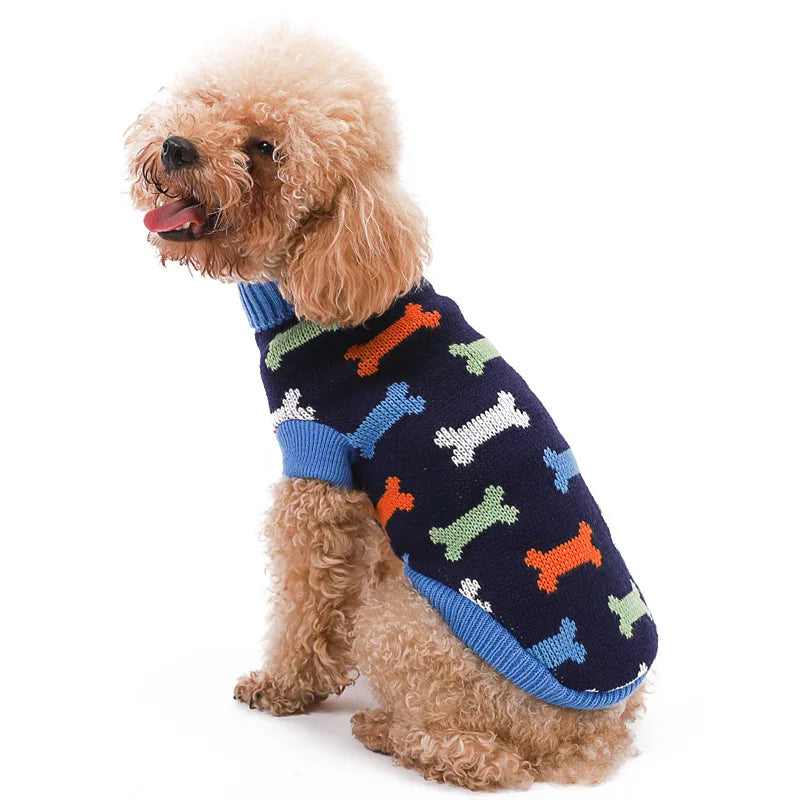 Pull tricot chaud chien (XS–XL)