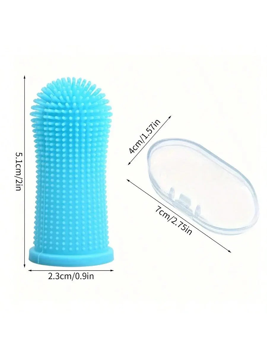 Brosse à dents doigt silicone chien