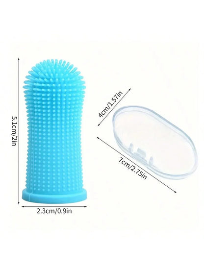 Brosse à dents doigt silicone chien